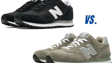 New Balance 574 vs. 501 Trainers Comparison