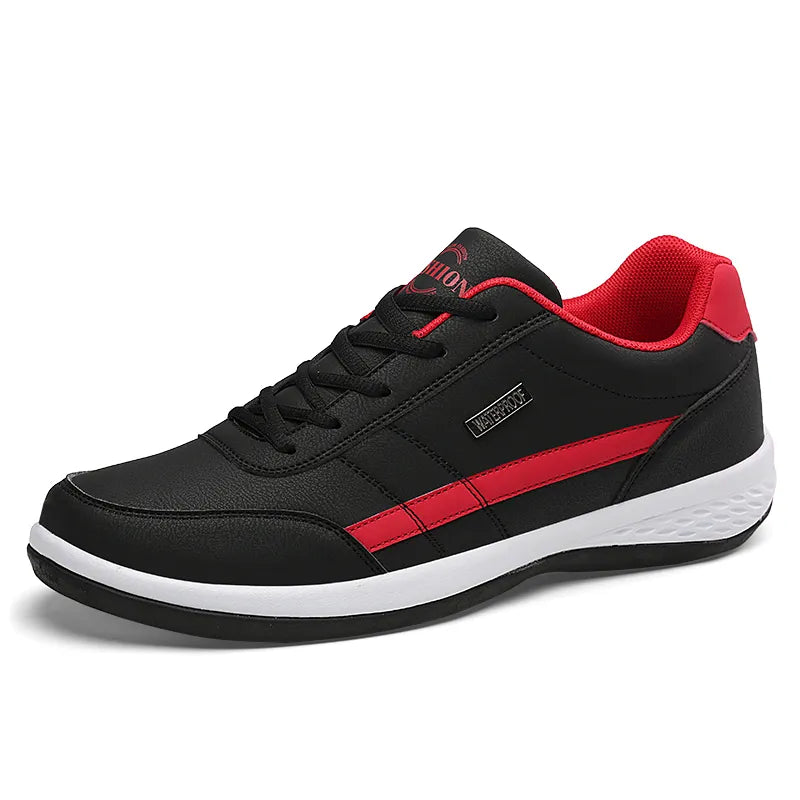 Italian Leather Men's Casual Sneakers